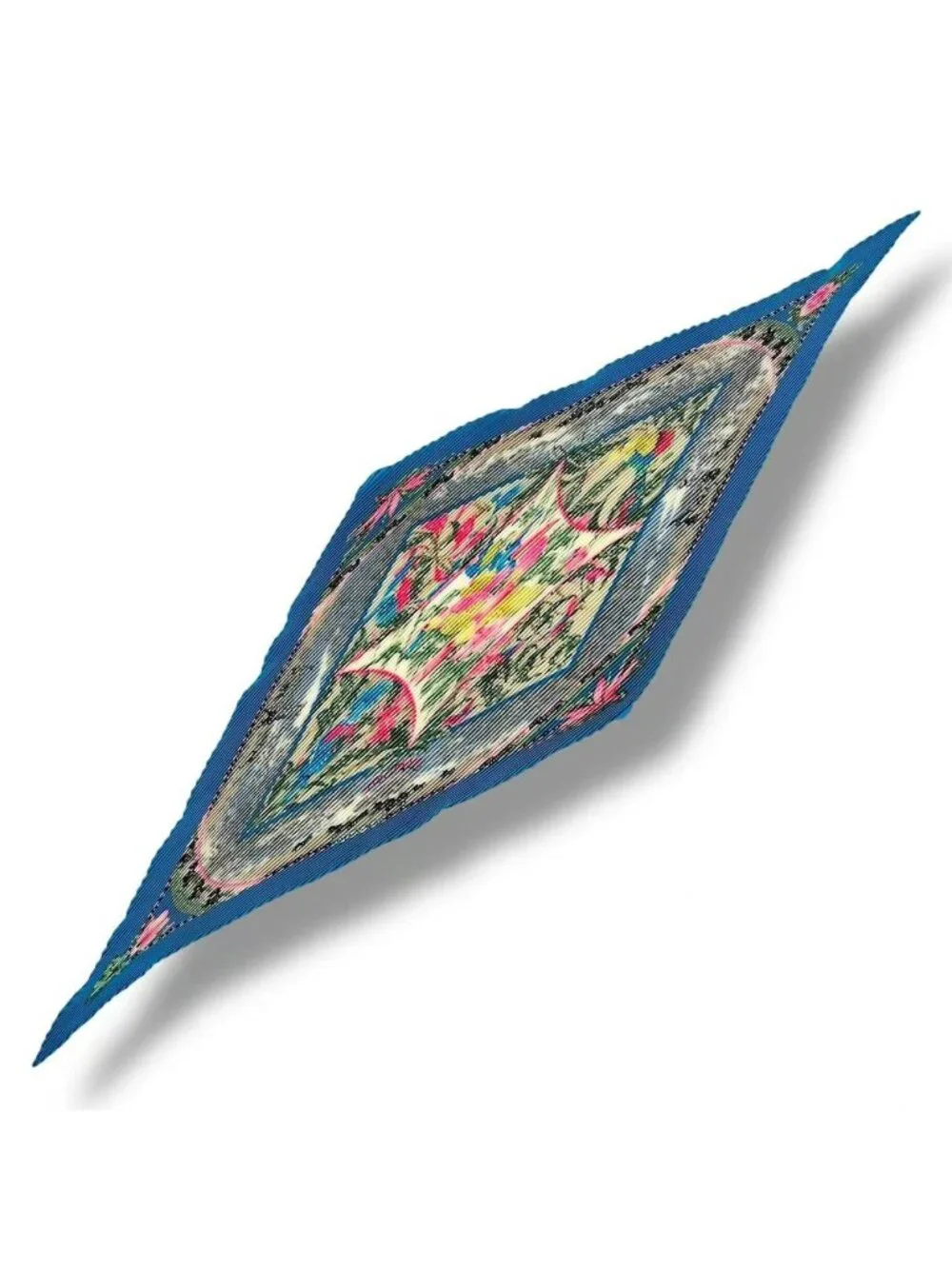 Hermes Pleats Scarf Silk Tropiques Tropical Blue